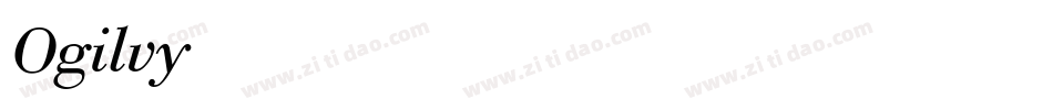 Ogilvy Bold Italic字体转换